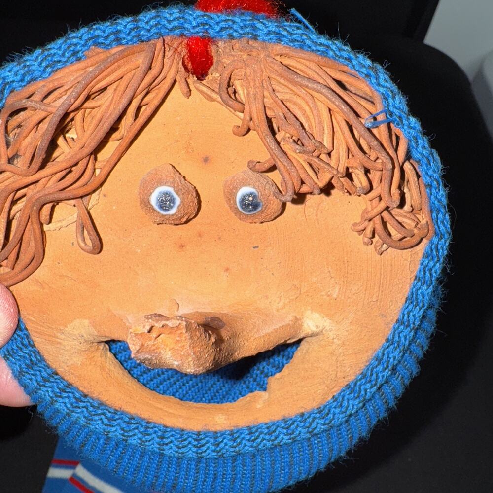 Pottery Face Sock Bank - Picture 3 of 3